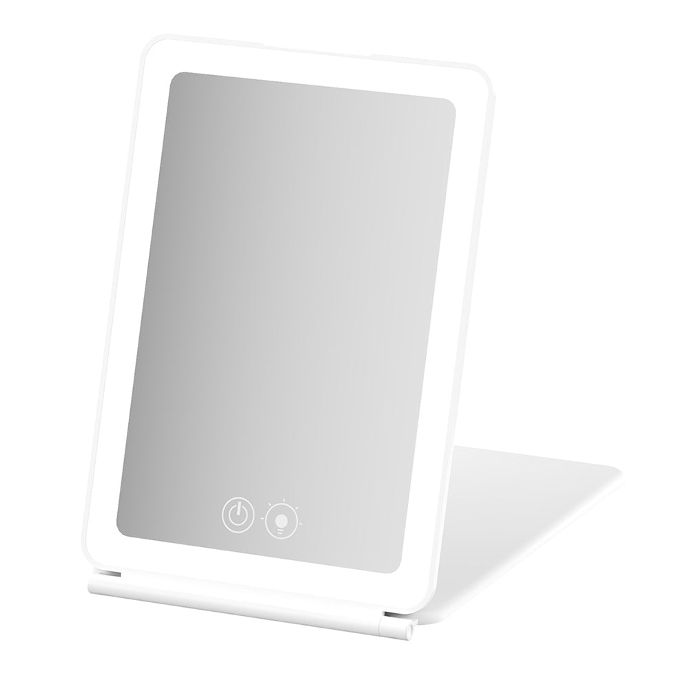 J17 Folding Portable LED Makeup Mirror with 3X Magnification for Travel and Desktop J17 Folding Portable LED Makeup Mirror with 3X Magnification for Travel and Desktop